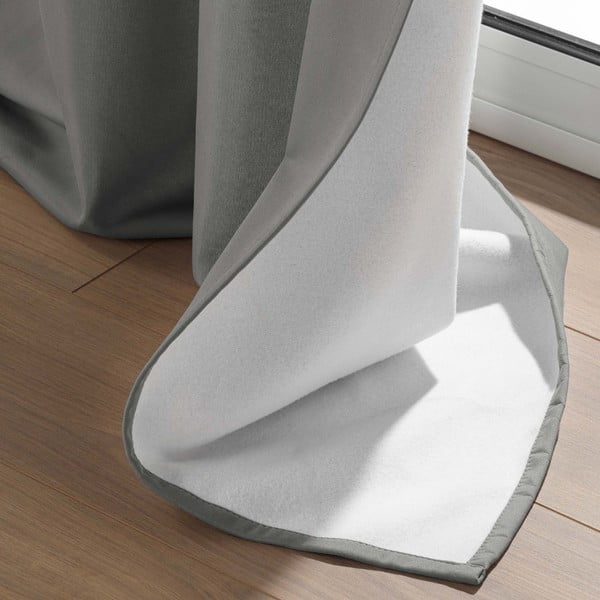 Siva termo izolacijska zavjesa od mikrovlakana 135x260 cm Micropolar – douceur d'intérieur-image-3