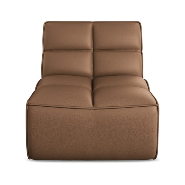 Smeđa modularna sjedeća garnitura od imitacije kože Kalai – Makamii