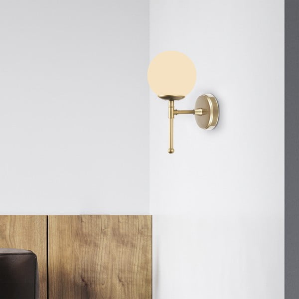 Zidna lampa zlatne boje Squid Lighting Kruva, visina 35 cm-image-1