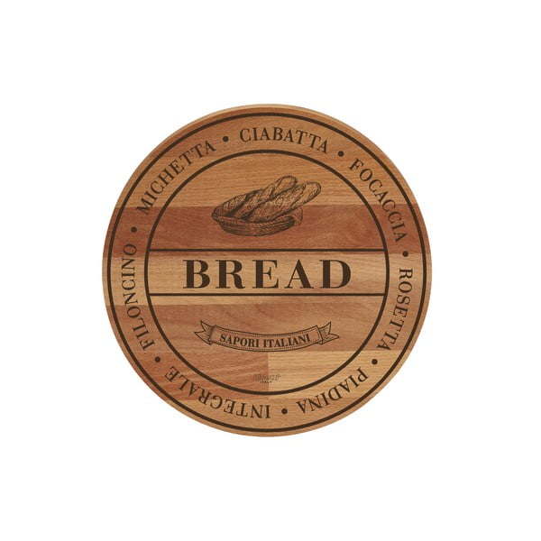 Daska za rezanje od bukovine Bisetti Broad Bread, ø 30 cm
