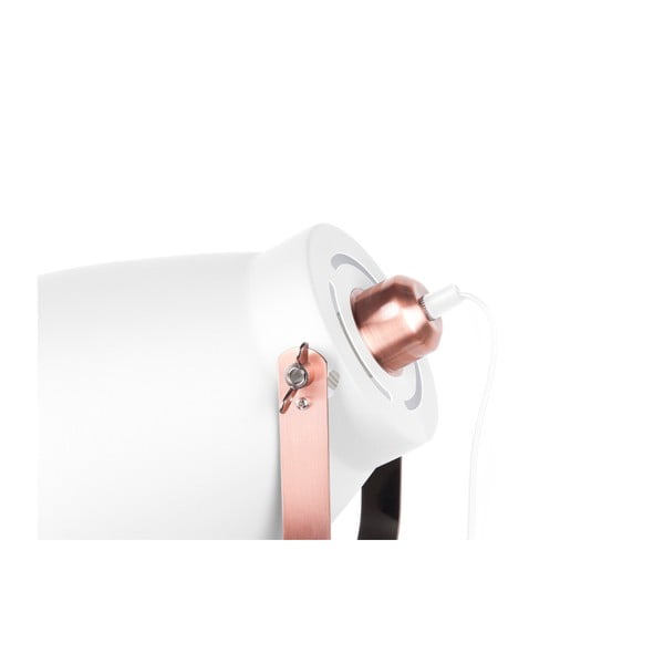 Bijela podna lampa sa detaljima u boji bakra Leitmotiv MIngle-image-1