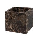Tamno smeđi mramoran kupaonski organizator za pamučne vatice Marble – Mette Ditmer Denmark