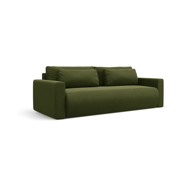 Zelena baršunasti sklopiva/s prostorom za odlaganje sofa 238 cm Belfast – Cosmopolitan Design-image-2