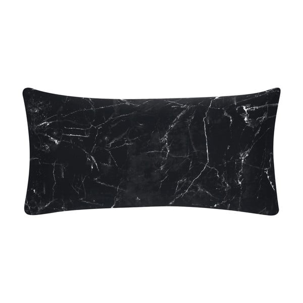 Set od 2 crne ukrasne jastučnice od pamučnog perkala Westwing Collection Malin, 40 x 80 cm