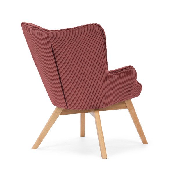 Crvena fotelja od samta Niko – Ropez-image-3