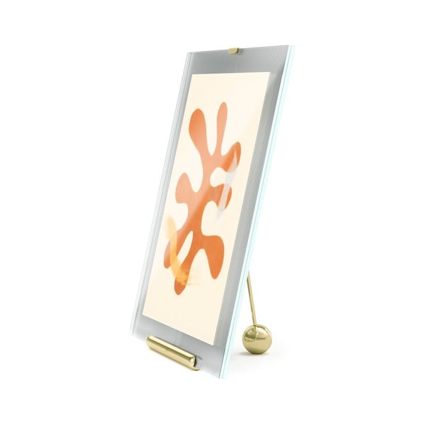 Stakleni stojeći okvir u zlatnoj boji 26x30,5 cm Flute – Umbra-image-3