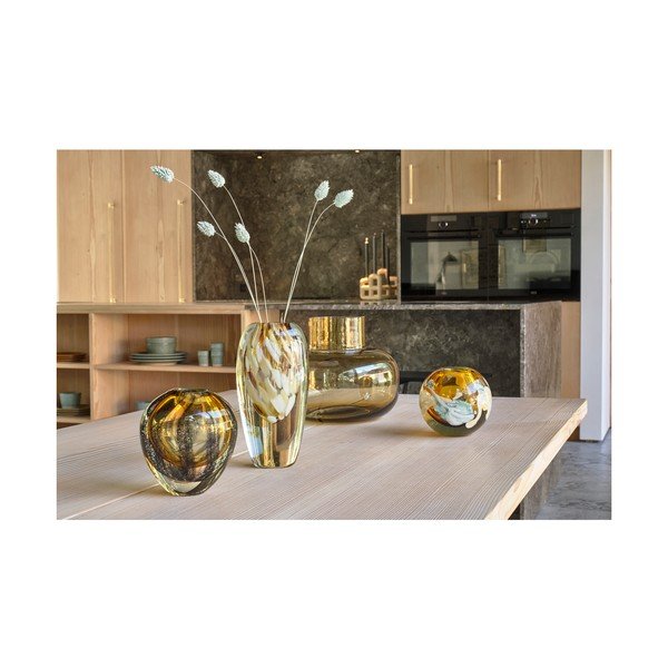 Narančasta staklena ručno izrađena vaza (visina 21 cm) Otea – Villa Collection-image-1