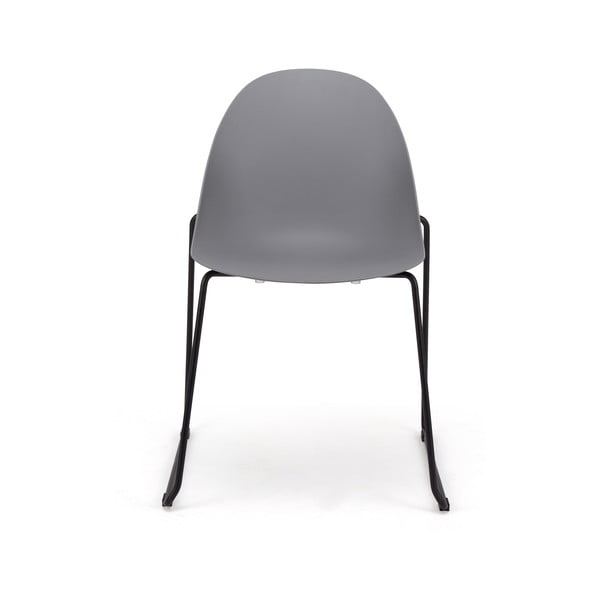 Set od 2 sive blagovaonske stolice s crnim podnožjem Bonami Selection Viva-image-2