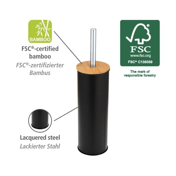 Crna željezna WC četka Tortona – Wenko-image-3