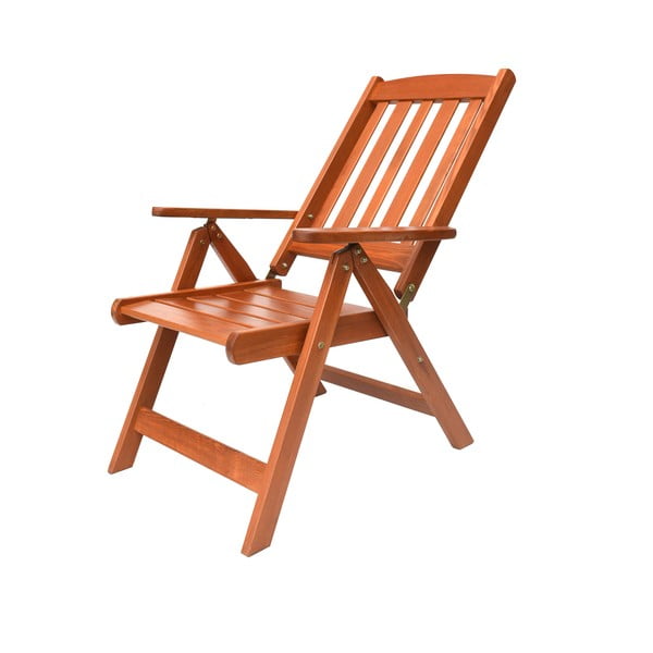 Smeđa vrtna stolica od masivnog drveta Luisa – Rojaplast-image-3