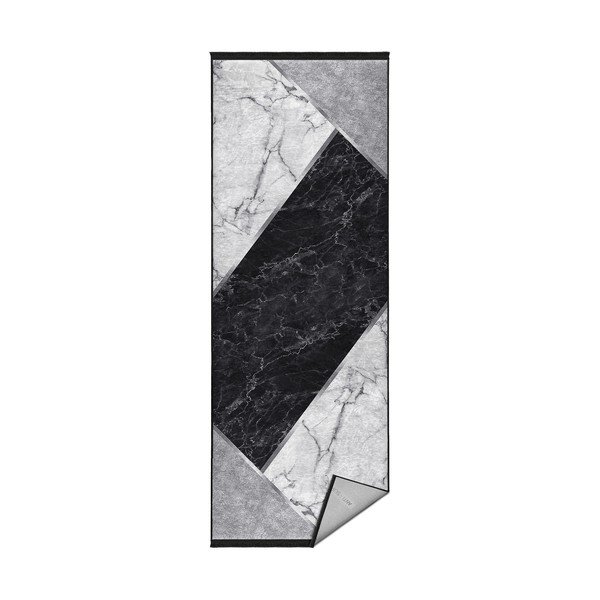 Bijelo-crni tepih staza 80x200 cm - Mila Home