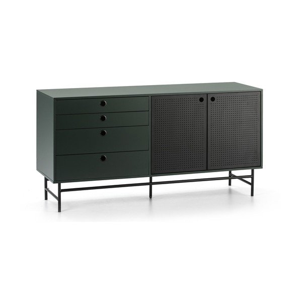 Crno-zelena komoda Teulat Punto, širina 150 cm-image-3