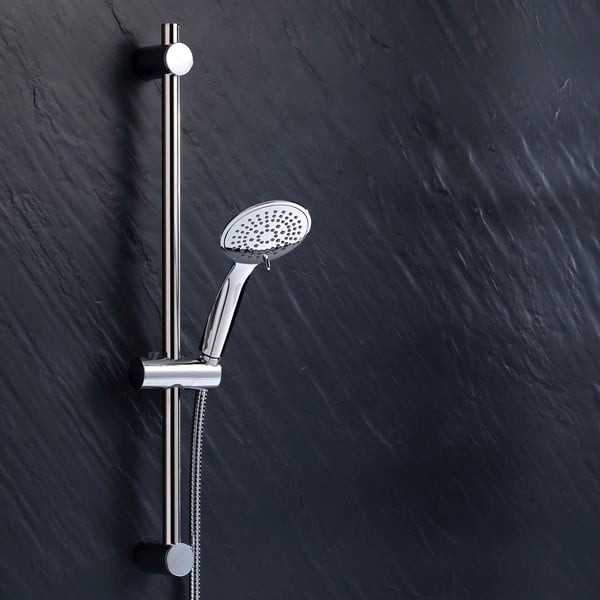 Plastičan set za tuš kabinu u mat srebrnoj boji sa ručnim tušem 70 cm Hydro – douceur d'intérieur-image-1