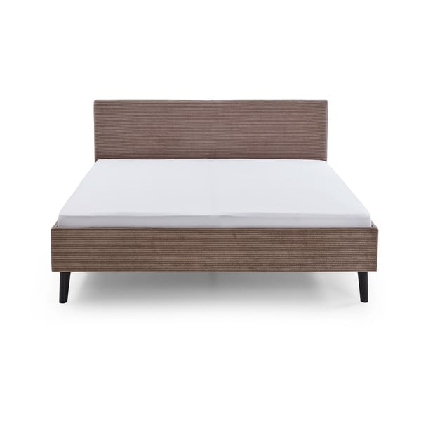 Smeđi tapecirani bračni krevet bez podnice 180x200 cm Avola – Meise Möbel-image-4