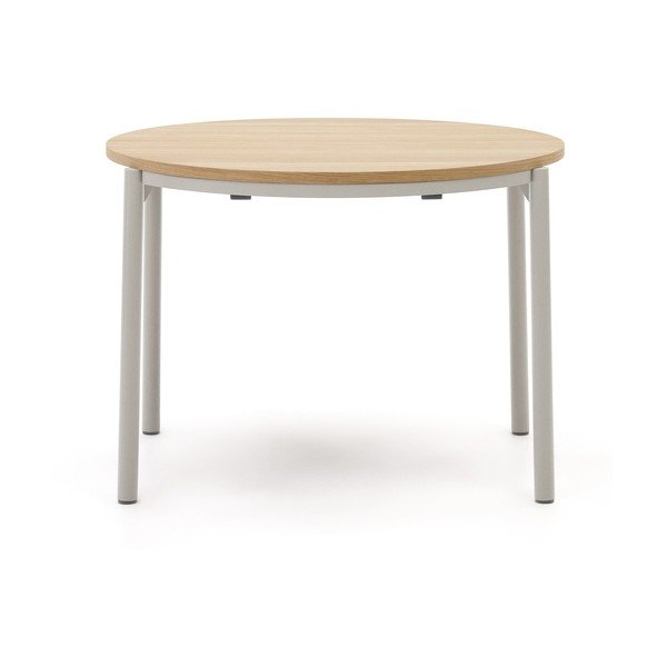 Okrugao proširiv blagovaonski stol s pločom stola u dekoru hrasta u prirodnoj boji ø 90 cm Montuiri – Kave Home