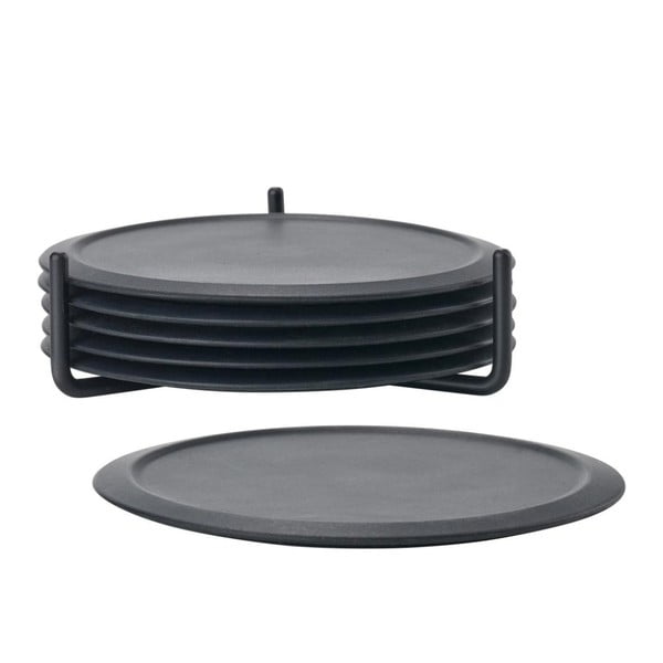 Set s 6 crnih podmetača za šalicu s držačem Zone Singles-image-2