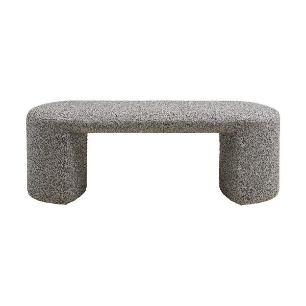 Siva klupa od bouclé tkanine Westport – House Nordic