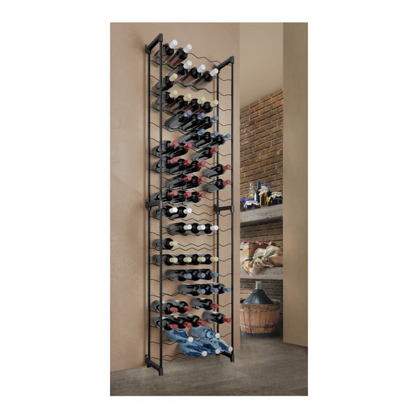 Crni metalni držač za boce vina broj boca 50 kom Barbera – Metaltex-image-3
