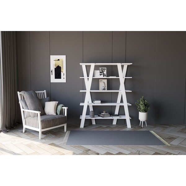 Bijela polica za knjige 120x150 cm Conde - Kalune Design-image-3