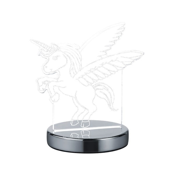 LED stolna lampa u sjajnoj srebrnoj boji (visina 17 cm) Karo - Trio-image-3