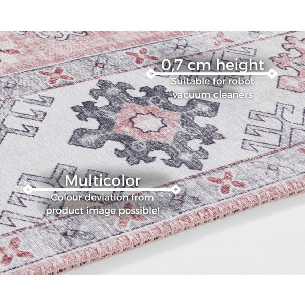 Svjetloružičasti tepih Nouristan Gratia, 80 x 200 cm-image-4