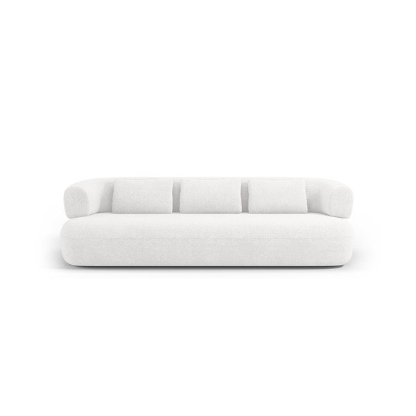 Sofa od bouclé tkanine boje slonovače 226 cm Jenny – Micadoni -image-2