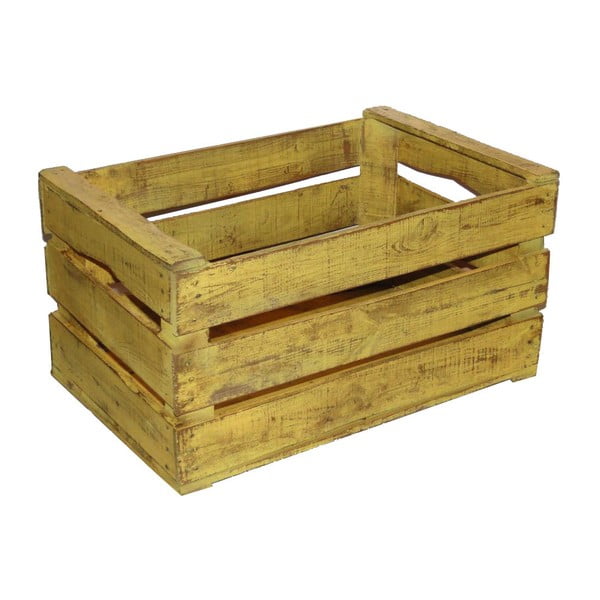 Žuta drvena kutija Antic Line Wooden