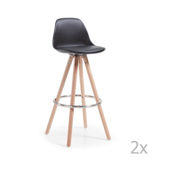 Set od 2 crne barske stolice La Forma Stag
