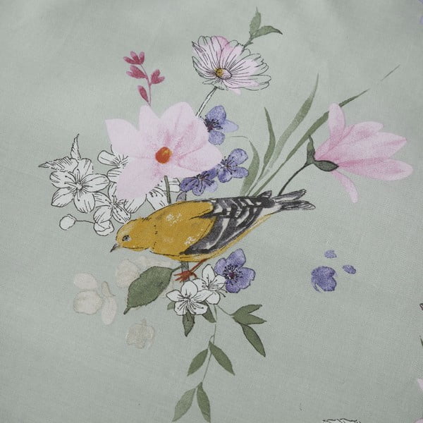 Svijetlo zelena posteljina za bračni krevet 200x200 cm Songbird – Catherine Lansfield-image-4