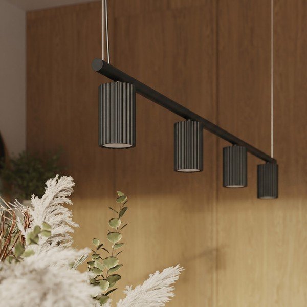 Crna viseća svjetiljka aluminijska Gleam – Sollux-image-1