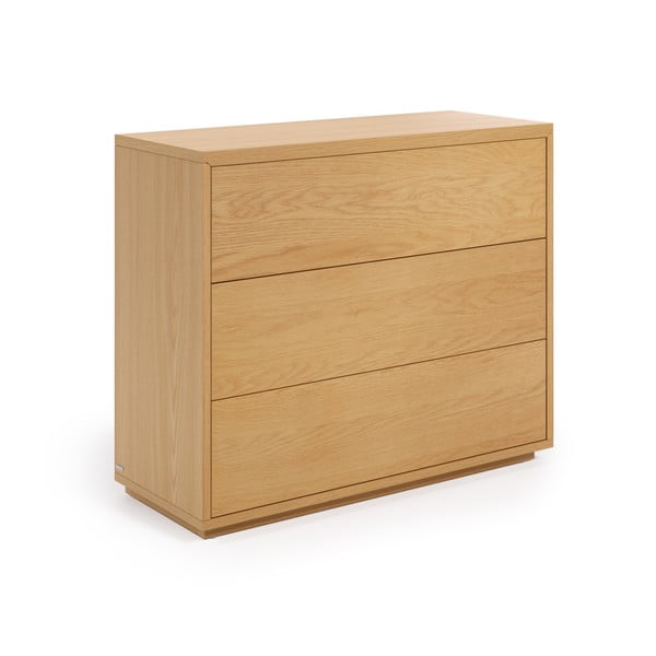 Niska komoda u dekoru hrasta u prirodnoj boji 90x75 cm Abilen - Kave Home-image-2