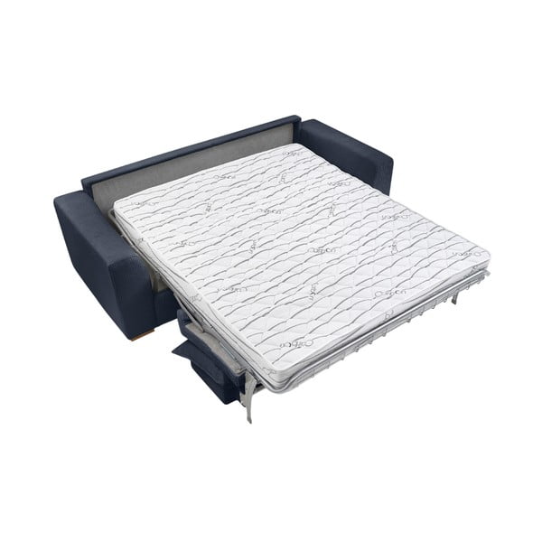 Tamno plava sklopiva sofa od samta 225 cm Augustin – Bobochic Paris-image-4