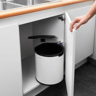 Bijela ugradbena  željezna kanta za smeće 15 l – Brabantia