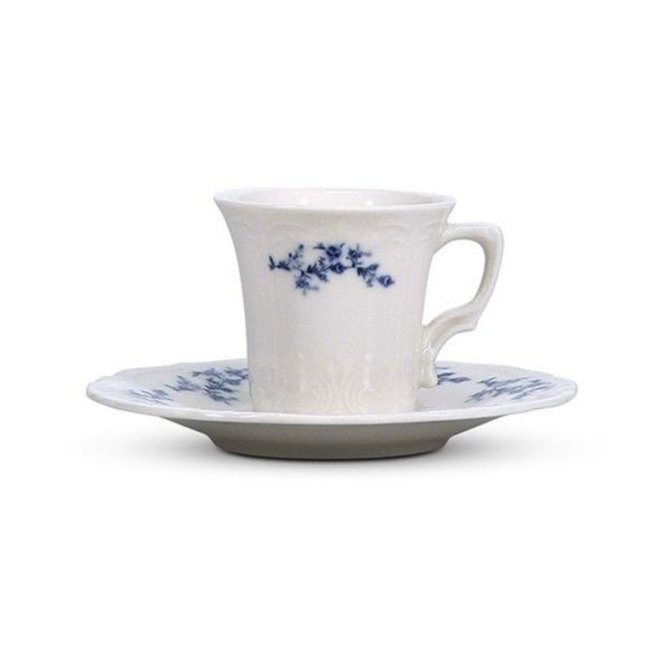 Bijela/plava porculanska šalica za espresso 110 ml Retro – BonBistro-image-3