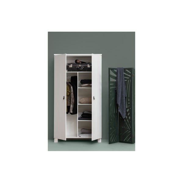 Bijeli ormar od masivnog bora 111x202 cm Ties – WOOOD-image-4