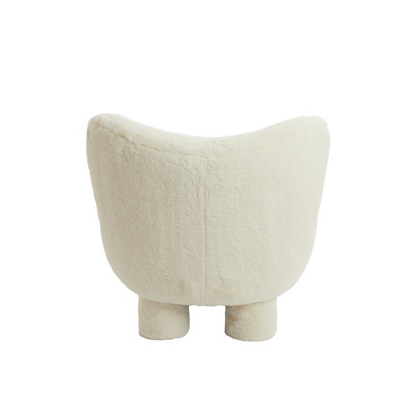 Krem fotelja od bouclé tkanine Kamovu – Light & Living-image-4