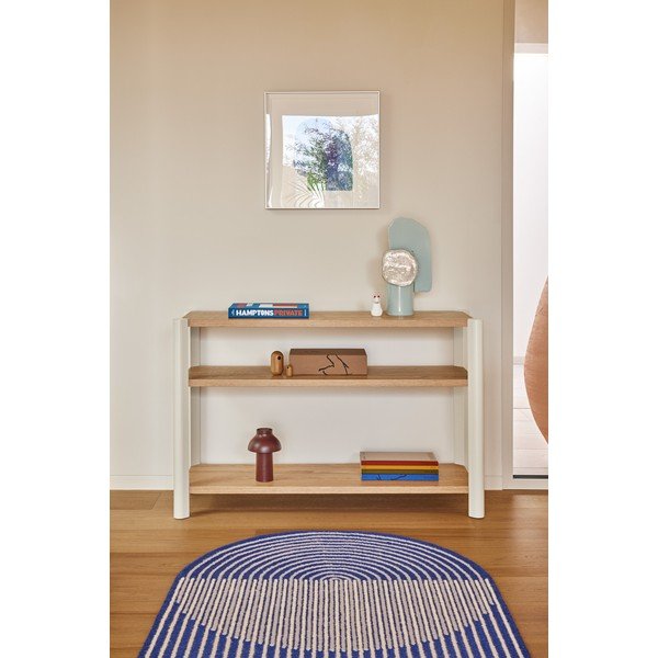 Krem/u svijetloj prirodnoj boji regal u dekoru hrasta 126x84x43 cm Bona – Teulat-image-1