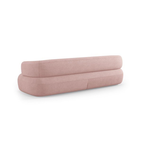 Svijetlo ružičasta sofa od bouclé tkanine 200 cm Jenny – Micadoni -image-4