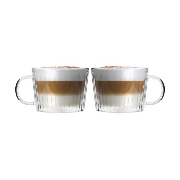 Staklene šalice u setu 2 kom za cappuccino 250 ml Livio Duo – Vialli Design