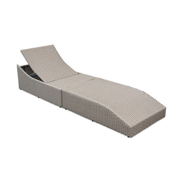 Bijelo-bež vrtna ležaljka od umjetnog ratana Akland - Bonami Selection-image-4