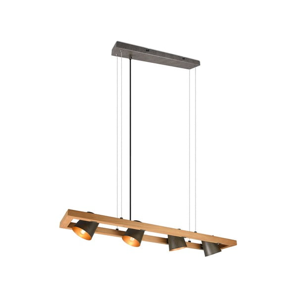 Siva/u prirodnoj boji viseća svjetiljka Bell – Trio-image-2