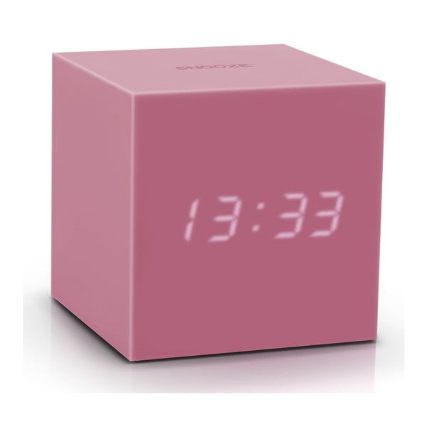 Ružičasta LED budilica Gingko Gravity Cube-image-2