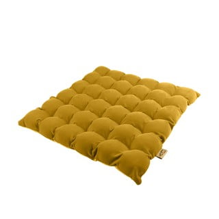 Tamnožuti jastuk za sjedenje s masažnim kuglicama Linda Vrňáková Bubbles, 65 x 65 cm