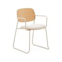 Bež/u prirodnoj boji metalna blagovaonska stolica s naslonima za ruke Meli – Kave Home