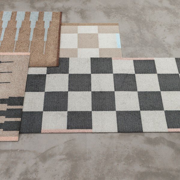 Crno-bijeli periv tepih 70x150 cm Square – Mette Ditmer Denmark-image-1