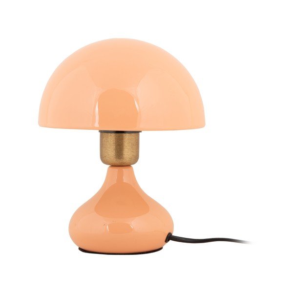 Stolna lampa u boji lososa s metalnim sjenilom (visina 23 cm) Binc – Leitmotiv