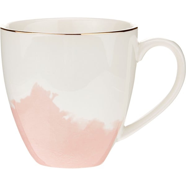 Set od 2 ružičaste i bijele porculanske šalice za kavu Westwing Collection Rosie