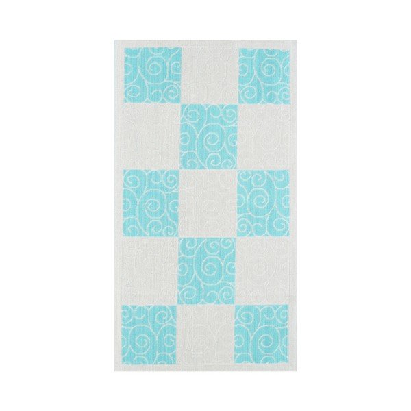 Plavi izdržljivi tepih Vitaus Patchwork Turkuaz, 80 x 300 cm-image-2