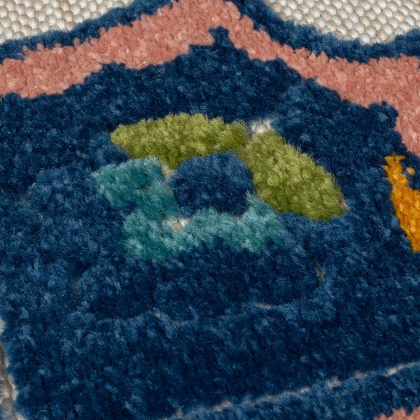 Plavi vanjski tepih 80x230 cm Beach Floral – Flair Rugs-image-3