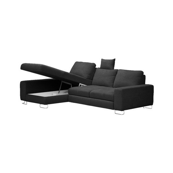 Tamno sivi kutni kauč na razvlačenje Windsor &amp; Co Sofas, lijevi kut Alpha-image-3